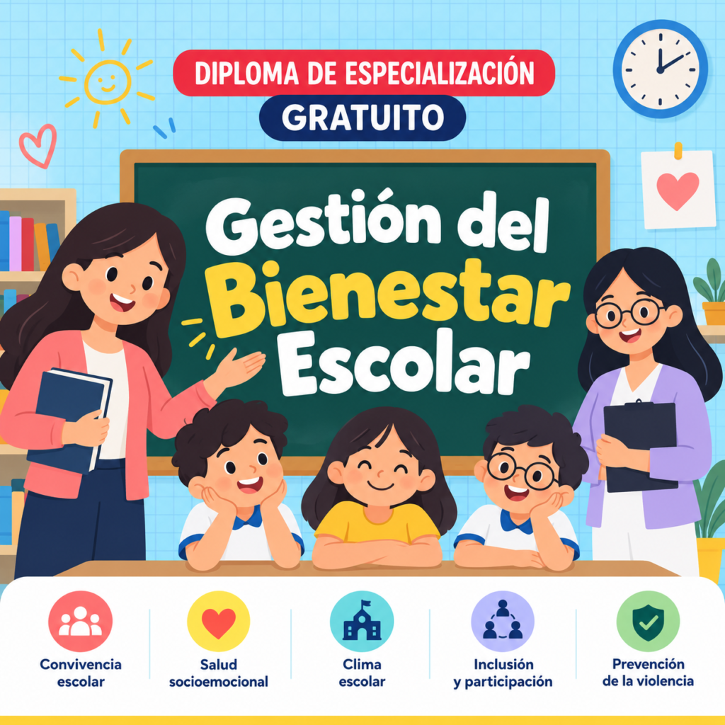 DIPLOMA DE ESPECIALIZACIÓN GRATUITO 🚨🎓 Gestión del Bienestar Escolar