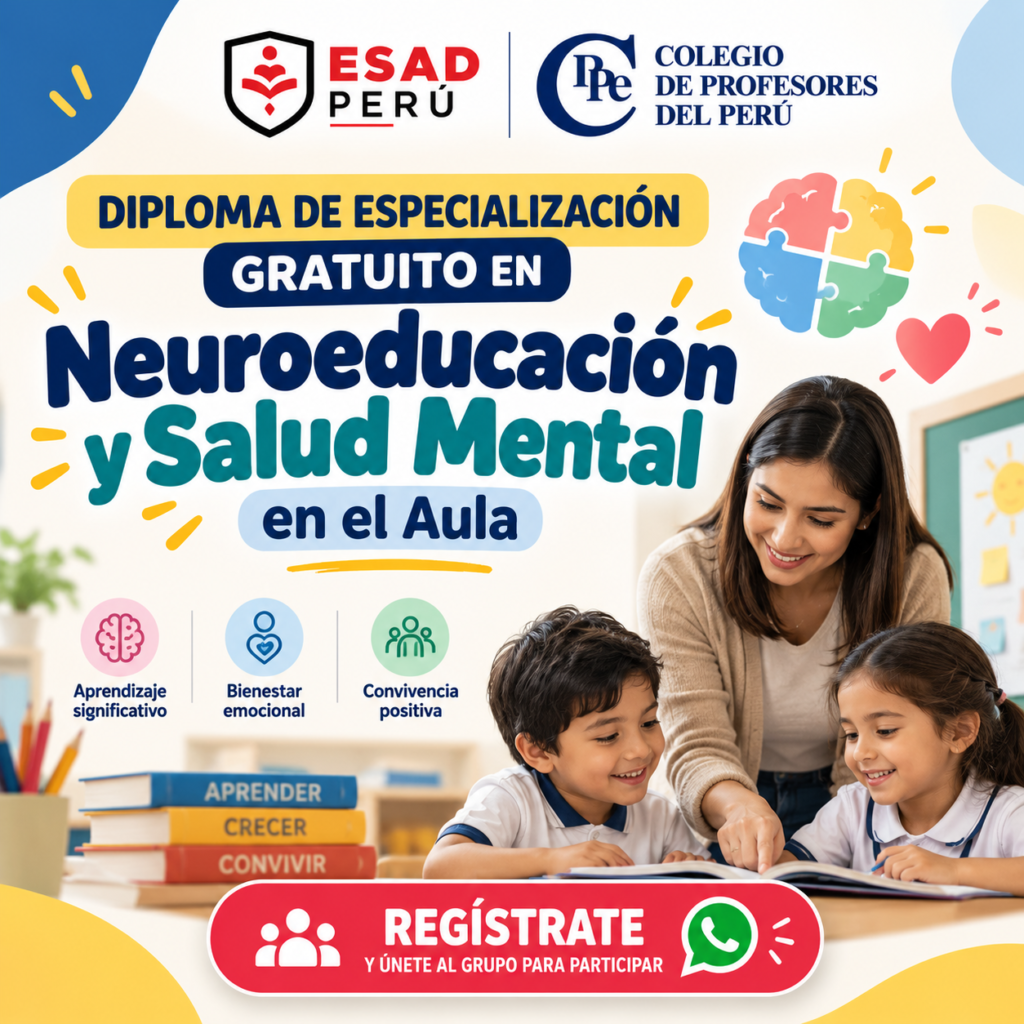 DIPLOMA DE ESPECIALIZACIÓN GRATUITO🎓 Neuroeducación y Salud Mental en el Aula: Estrategias de Regulación Emocional, Atención y Gestión del Estrés Escolar